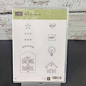 Stampin' Up! You Brighten My Day Stamp Set‎ Rubber Stamps Crafting Card Making